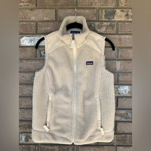 Patagonia Cream Full Zip Vest S